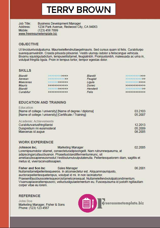 free resume template 43
